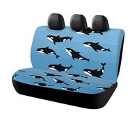 LEDFCVSU Car Back Seat Cover, Cute Killer Whale Car Seat Cover, Universal Seat Covers Set for Most Cars Trucks SUVs