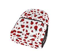 LEDFCVSU Durable Oxford Cloth Casual Daypack, Ladybugs Pattern Infinite Speckled Backpack, College Bag for Boys, Girls, Travel, Sports