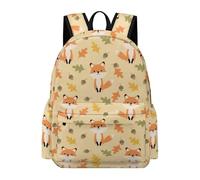 LEDFCVSU Rucksack, Autumn Cute Fox Backpack, Casual Daypack for Outdoors,Sport,Travel