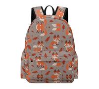 LEDFCVSU Rucksack, Cartoon Fox Backpack, Casual Daypack for Outdoors,Sport,Travel