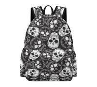 LEDFCVSU Rucksack, Sugar Skull Backpack, Casual Daypack for Outdoors,Sport,Travel