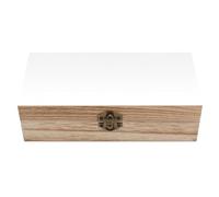 LEDFCVSU Square Wood Box, Question Mark Wooden Storage Box, Decorative Home Wood Box for Collectibles