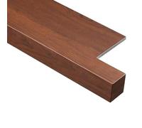 Ledge Guard Protectors,Home Window Sill Ledge Cover, Trims Bay Windows Edge Protector Plate, Cill Capping,for Bathroom, Living Room and Balcony(Walnut Color,80x12cm)