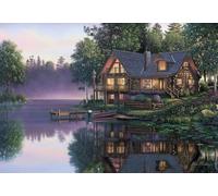 Ledgebay Paint by Number for Adults: Beginner to Advanced Number Painting Kit - Fun DIY Adult Arts and Crafts Projects - Kits Include - (Cabin Fever, 40x50 cm Unframed)