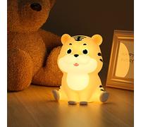 LEDHOLYT Kids Night Light - Cute Tiger Silicone Nursery Lamp for Baby and Toddler, Animal Night Light for Boys and Girls, Squishy Bedroom Lamp, Cute Kids Room Gift
