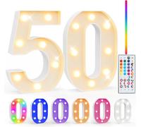 Ledido 35 Color Changing Light Up Number 10 for 50th Birthday Decoration