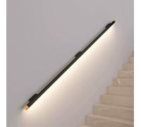 LEDils - Wall Mounted Hand Railings Night Lighted il for Indoor Stairs & Hallways Villa Aisle Grab Bar (Black 1.6m/5.24ft)