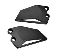 LEDISHUN Motorcycle Accessories Front Rear Foot Peg Footrest Heel Plates Guard Protector Compatible with KTM Duke 390, 250, 200, 125 (Black, Aluminium, Front, Rear)