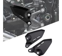 LEDISHUN Motorcycle Accessories Rider Front Foot Peg Footrest Rear set Heel Plates Guard Protector (for Kawasaki Vehicle) Z900RS CAFE Z900RS (Black)