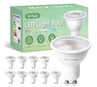 Ledivion GU10 LED Bulbs, Warm White 3000K, Class C 5W LED GU10 Spotlight Bulb, 50W Halogen Spotlight, 220-240V 700LM, Narrow Beam Angle Energy Saving Non-dimmable, 10 Pack