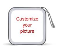 LeDiYouGou Customize Personalise CD DVD Media Storage Case Large Customize Images And Text 40-Capacity PU Leather Bag Wallet Allbum Holder Pouch for Car Home Office Travel