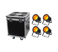 LEDJ 150W COB RGBA Par MKII x 4 + Elumen8 ELUM331 Flight Case