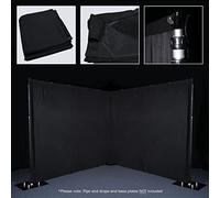 LEDJ 3 x 1.2m Black Pipe and Drape Curtain