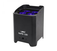 LEDJ Rapid QB1 HEX IP Battery Uplighter Black