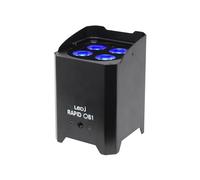 LEDJ Rapid QB1 RGBW Battery-Powered LED Uplighter Black Housing