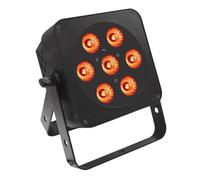 LEDJ Slimline 7Q5 RGBA LED Par Can Black Housing