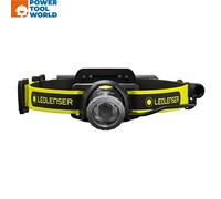 Ledlenser iH8R Rechargeable LED Head Torch, 600lm, Inc Helmet Mount, IP54 | Adjustable Focus, 150m Beam, Red Rear Safety Light, up to 120h Runtime, 158g, Work Headlamp For Garage Mechanic, Plumber