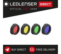 Ledlenser Colour Filter Caps 40mm, x4, RGBY, Fits H7R Core / Work / Signature