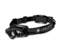 Ledlenser H5R Rechargeable Head Torch LED, 750lm, 275m Beam, IP67 | Brightness Rotary Dial, up to 80h Runtime, Waterproof, 187g, USB-C Headlamp, Glove Friendly, Ideal for DIY, Camping, Work