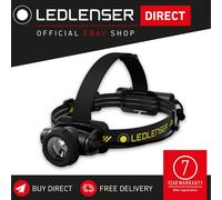 Ledlenser H7R Pro Rechargeable Head Torch, 1200lm, Inc Helmet Mount, IP67 | up to 120h Runtime, 350m Beam, Rubber Lens Protector, Brightness Dial, USB-C, 260g, Worksite Headlamp, Electricians, Plumbers