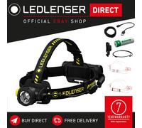 Ledlenser H7R Work 1000 lm Rechargeable IP67 LED Head Torch Inc Helmet Clips