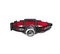 Ledlenser H8R Headlamp LED, Rechargeable Lithium 18650 Battery, 600 lumens, focusable, up to zu 120h runtime, red Rear Back Light, slewable, USB Charging Cable, Headlamp