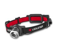 Ledlenser H8R Rechargeable LED Head Torch, 600lm, 150m Beam, IP54 | Adjustable Focus, up to 120h Runtime, Red Rear Safety Light, 158g, Inc Colour Filter Set, For DIY, Camping, Hiking, Work