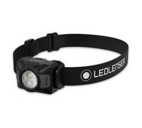 Ledlenser HF4 LED Head Torch, 450lm, 110m Beam, IP67, AAA Battery Powered | Dual Power options, up to 40h runtime, Red light mode, 102g lightweight headlamp black, Ideal for camping, hiking, work