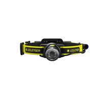 Ledlenser iH8R Rechargeable LED Head Torch, 600lm, Inc Helmet Mount, IP54 | Adjustable Focus, 150m Beam, Red Rear Safety Light, up to 120h Runtime, 158g, Work Headlamp For Garage Mechanic, Plumber