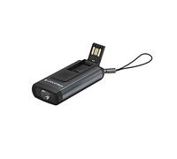 Ledlenser K6R - LED Rechargeable Super Bright Mini Key Ring Torch with Shrill Safety Alarm, 400 Lumens, Mini Keyring Torch, Loud Alarm (100dB) and Powerful Emergency Light (Grey/Black)