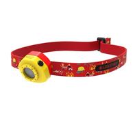 Ledlenser KIDLED4R Kids Head Torch Rechargeable, 3 Colour LED Headlamp Fireman Red, Lightweight, Auto Shut-Off Feature, Inc Clip for Backpack, Ideal for Reading, Camping, Gift for Children Girls Boys