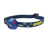Ledlenser KIDLED4R Kids Head Torch Rechargeable, 3 Colour LED Headlamp Police Blue, Lightweight, Auto Shut-Off Feature, Inc Clip for Backpack, Ideal for Reading, Camping, Gift for Children Girls Boys