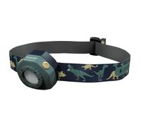 Ledlenser KIDLED4R Kids Head Torch Rechargeable, 5 Light Modes, Lightweight, Dinosaur LED Headlamp, Inc Auto Shut-Off Feature, Inc Clip for Backpack, Ideal for Camping, Gift for Children Girls Boys