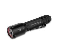 Ledlenser TAC6R Tactical Torch Rechargeable, LED 2000lm, 6 Modes inc Strobe, Multi-Lens Technology, Up To 370m Beam, IP68 Waterproof, 18650 USB-C Battery, Inc Belt Pouch for Police, Security, Military