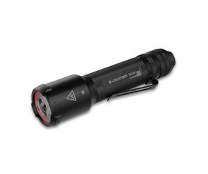 Ledlenser TAC6R Tactical Torch Rechargeable, LED 2000lm, 6 Modes inc Strobe, Multi-Lens Technology, Up to 370m Beam, IP68 Waterproof, USB-C Battery, Inc Belt Pouch for Police, Security, Military