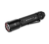 Ledlenser TAC7R Tactical Torch Rechargeable, LED 3200lm, 10 Modes inc RGB Light & Strobe, Multi-Lens Technology, Up to 370m Beam, USB-C, IP68 Waterproof, Inc Belt Pouch for Police, Security, Military