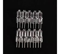 LEDLOCLB 5 pcs G4 Halogen Bulb 6V 10W 20W 25W 30W Glass Bulb Lamps for Indoor Lighting, Warm White 2800K 10pcs