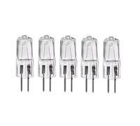 LEDLOCLB 5pcs GY6.35 Halogen Bulb 12V/24V 50W 100W 150W 200W 250W for Projector Microscope Lamp Halogen Tungsten Filament Beads Warm White Light (Colour Temperature 2700K),Warm White 2700K,12V -50W