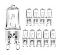 LEDLOCLB G9 Halogen Bulb, 25W 110V 230V 2-pin Fixture Replacement, Dimmable, Warm White 2700K, 10 Pcs,220V,25W -10pcs