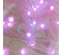 LEDMOMO 3M 20 LED Pink Heart Shape Light Strings Battery Powered Fairy Lights for Patio Christmas Wedding Valentines Day Bedroom Outdoor Indoor Princess Castle Play Tents (Warm White)