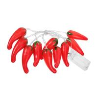 ledmomo Battery-Operated 10 LEDs Chili Warm String Lights 5.4ft Pepper Lights Decorative String Light for Patio Fence Deck Balcony Camping