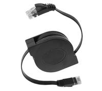 LEDMOMO Retractable Cat 6 Ethernet Cable 6.6Ft Flat Network Wire for Router Modem Pc Lan Connection
