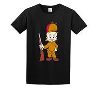LEDONG Men's Elmer Fudd Cotton T-Shirt XL Black