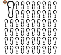 Ledoo 60Pcs 13mm Quick Change Clips Carp Fishing Quick Change Swivel Carp Rig Fishing Tackle Quick Change Carp Fishing Swivel Snap for Freshwater Saltwater (Black)