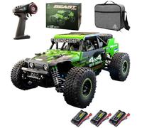 Ledovan Remote Controlled Car 1/20 4WD Monster Truck 40 km/h 2.4 GHz RC Offroad Race Buggy for Adults, Waterproof RC Car, 3 Batteries (Orange)