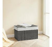 LEDREM 105L Storage Bin, Foldable Storage Basket With Lid And Handle