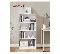LEDREM 4 Tier Bookcase With Adjustable Shelves, Children's Bookshelf And Storage Unit For Study Home Office