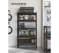 LEDREM 5-Tier Shelving Unit, Storage Shelves, For Garage, Boltless Assembly, Adjustable Shelves, 30 X 75 X 150 Cm, Load 875 Kg