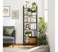 LEDREM 6-Tier Bookshelf, Bookcase, Shelving Unit, For Office, Study, Living Room, Bedroom, 30 X 66 X 186 Cm, Industrial