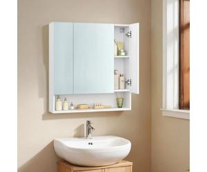 Ledrem Bathroom Mirror Cabinet, Bathroom Cabinet With Mirror, Wall Mirror Cabinet, Open Compartment, Adjustable Shelves